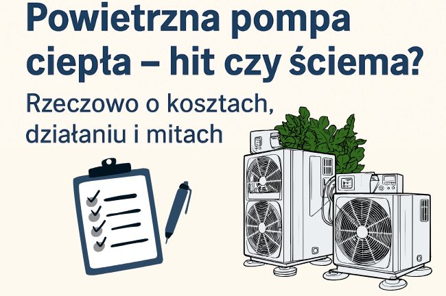 Powietrzna pompa ciepła – hit czy ściema? Rzeczowo o kosztach, działaniu i mitach.